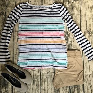 Splendid long sleeved striped tee, size XS